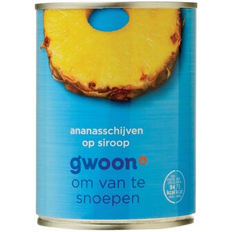 Gwoon ananasschijven op siroop