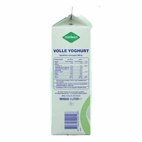 Melkan Volle yoghurt 1Liter